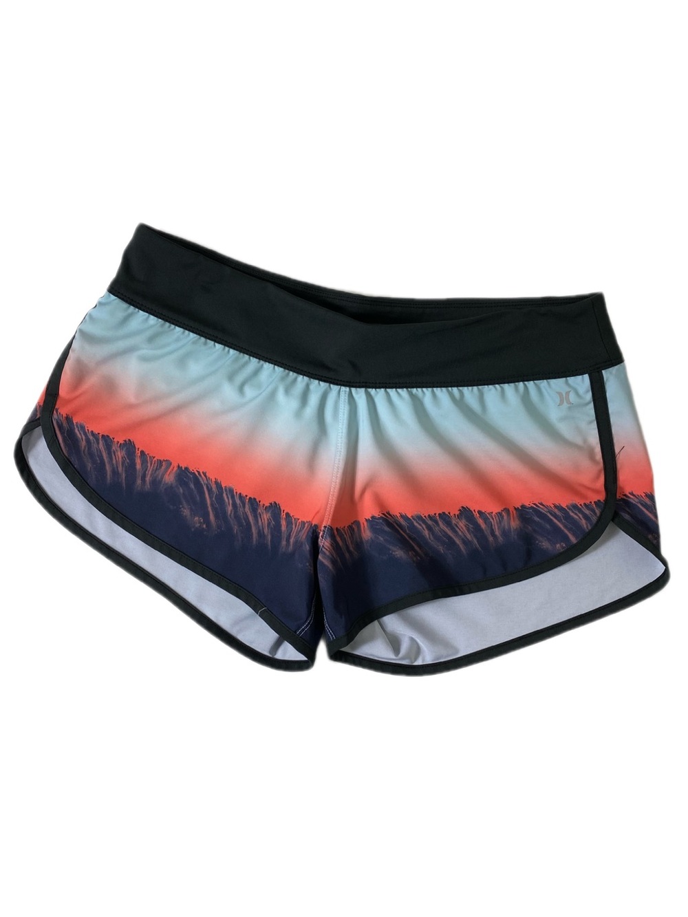 Hurley Women’s Board Shorts Size Large Sunset Ombre Swim Tropical Sunset Shorts - Picture 11 of 11